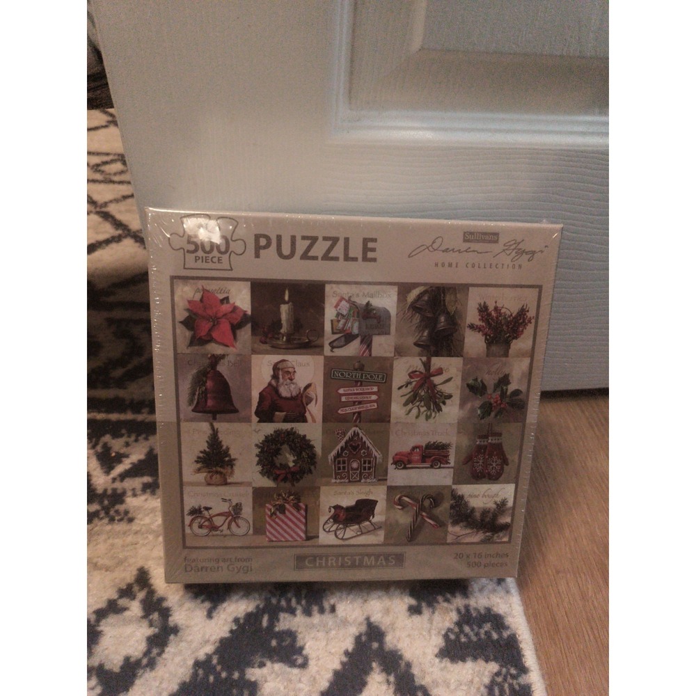 NIB CHRISTMAS PUZZLE 500 pc 20 x 16" by Sullivan featuring Art by Darren Gygi